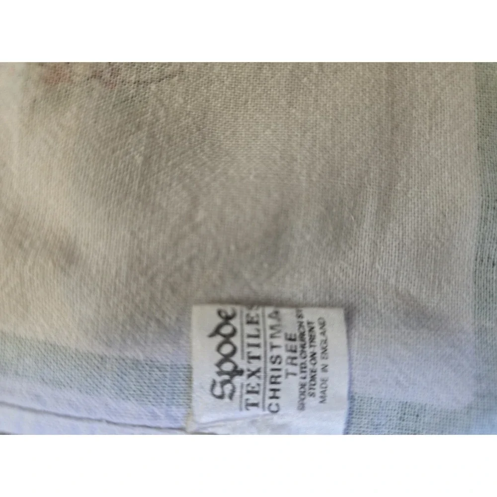 Spode Christmas Tree Kitchen Dish Dish Towel 100% Cotton Hanging loop Green Trim